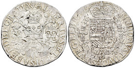 Alberto e Isabel (1598-1621). Patagón. Sin fecha. Amberes. (Vanhoudt-619.AN). (Vti-346). Ag. 27,22 g. MBC+. Est...140,00.