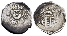 Felipe IV (1621-1665). Dieciocheno. 1651. Valencia. (Cal-1117 variante). Ag. 2,14 g. Variante por punto encima del último dígito de la fecha. MBC-. Es...