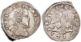 Felipe IV (1621-1665). 4 taris. 1628. Messina. IP. (Vicenti-176). Ag. 10,41 g. EBC-. Est...90,00.