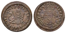 Fernando VI (1746-1759). 1 maravedí. 1747. Segovia. (Cal-717). Ae. 1,34 g. EBC. Est...35,00.