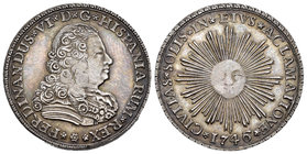 Fernando VI (1746-1759). Medalla de proclamación. 1746. Écija. (H-13). Ag. 5,98 g. Tono. Brillo original. Escasa. MBC+/EBC-. Est...160,00.