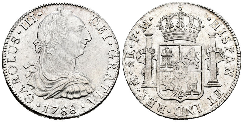 Carlos III (1759-1788). 8 reales. 1788. México. FM. (Cal-942). Ag. 26,81 g. Gran...