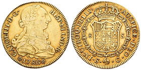 Carlos III (1759-1788). 8 escudos. 1786. Sevilla. C. (Cal-260). (Cal onza-965). Au. 27,05 g. MBC+. Est...1000,00.