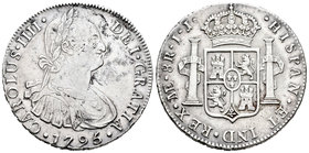 Carlos IV (1788-1808). 8 reales. 1795. Lima. IJ. (Cal-650). Ag. 26,83 g. EBC-. Est...80,00.