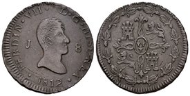Fernando VII (1808-1833). 8 maravedís. 1812. Jubia. (Cal-1544). Ae. 10,34 g. MBC+. Est...70,00.