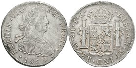 Fernando VII (1808-1833). 8 reales. 1809. México. TH. (Cal-539). Ag. 26,93 g. Busto imaginario. MBC+. Est...80,00.