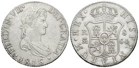 Fernando VII (1808-1833). 8 reales. 1816. Madrid. GJ. (Cal-505). Ag. 26,72 g. Leves oxidaciones superficiales. MBC+. Est...150,00.