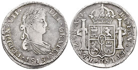 Fernando VII (1808-1833). 8 reales. 1819. Zacatecas. AG. (Cal-692). Ag. 26,88 g. MBC+. Est...120,00.