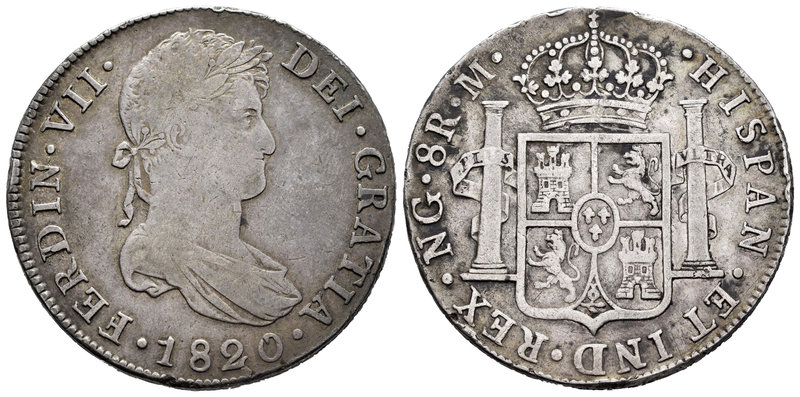 Fernando VII (1808-1833). 8 reales. 1820. Guatemala. M. (Cal-469). Ag. 26,73 g. ...