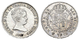 Isabel II (1833-1868). 1 real. 1847. Madrid. CL. (Cal-415). Ag. 1,51 g. EBC. Est...110,00.