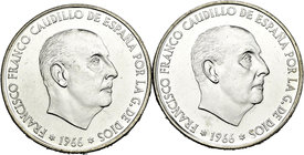 Estado Español (1936-1975). Lote de 2 piezas de 100 pesetas 1966*19-70. A EXAMINAR. SC. Est...25,00.