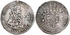 Alemania. Saxony. Johann Gregor. Thaler. 1626. Dresden. HI. (Km-132). (Dav-7601). Ag. 28,70 g. MBC+. Est...220,00.
