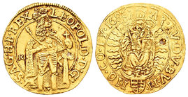Hungría. Leopoldo I. Ducado. 1686. Kremnitz. KB. (Fried-128). Au. 3,46 g.  Agujero. MBC+. Est...700,00.