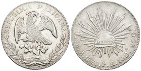 México. 8 reales. 1868. México. PH. (Km-377.10). Ag. 27,08 g. EBC+. Est...120,00.