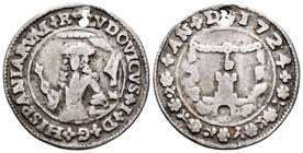 Luis I (1724). Medalla. 1724. Loja. (H-8). 6,66 g. Vellón fundido. Agujero. Muy escasa. BC+. Est...100,00.