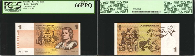 AUSTRALIA. Reserve Bank. 1 Dollar, ND (1974-83). P-42b1. PCGS Currency Gem New 6...