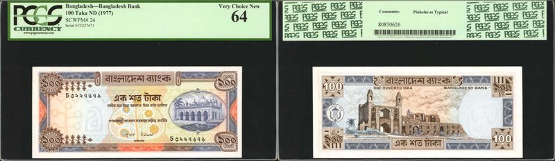 BANGALADESH. Bangladesh Bank. 100 Taka, ND (1977). P-24. PCGS Currency Very Choi...