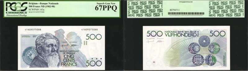 BELGIUM. Banque Nationale. 500 Francs, ND (1982-98). P-143. PCGS Currency Superb...