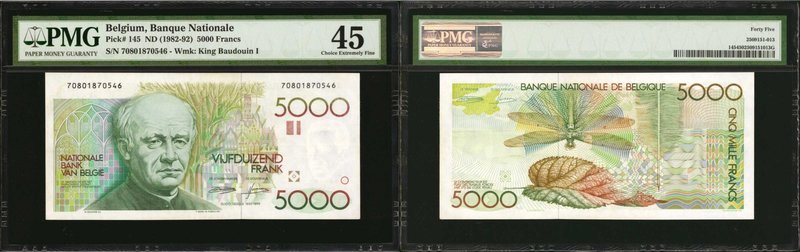 BELGIUM. Banque Nationale de Belgique. 5000 Francs, ND (1982-92). P-145. PMG Cho...