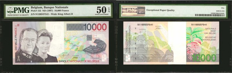 BELGIUM. Banque Nationale de Belgique. 10,000 Francs, ND (1997). P-152. PMG Abou...