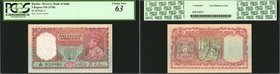 BURMA. Reserve Bank of India. 5 Rupees, ND (1938). P-4. PCGS Currency Choice New 63.
A beautiful multi color Burma RBOI type. PCGS Currency comments ...
