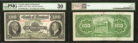 CANADA. Bank of Montreal. 100 Dollars, 1931. CH-505-58-10. PMG Very Fine 30.
A Bank of Montreal 100 Dollar note in Very Fine condition. Bright red in...