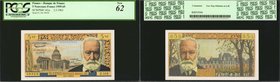 FRANCE. Banque de France. 5 Nouveaux Francs, 1959-65. P-141a. PCGS Currency New 62.
A popular design on this remonetized Nouveaux Franc issue. Three ...