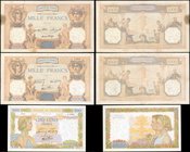 FRANCE. Banque de France. Mixed Denominations, Mixed Dates. P-Various. Fine to Extremely Fine.
30 pieces in lot. French Notes. Lot includes: P-71a 10...