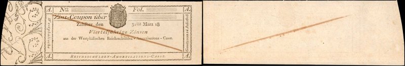 GERMAN STATES. Westphalian Imperial Debt Amortizations Treasury. Without Denomin...