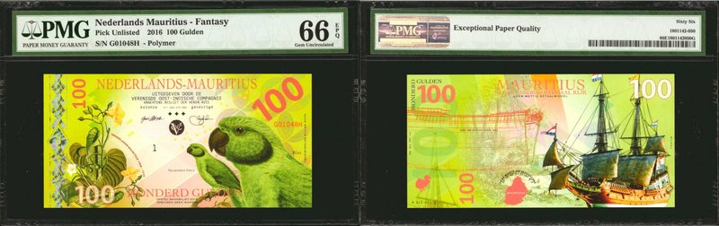 NEDERLANDS MAURITIUS. 50, 100, & 1001 Gulden, 2016. P-UNL. Fantasy. PMG Gem Unci...