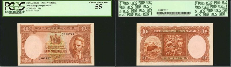 NEW ZEALAND. Reserve Bank of New Zealand. 10 Shillings, ND (1940-55). P-158a. PC...