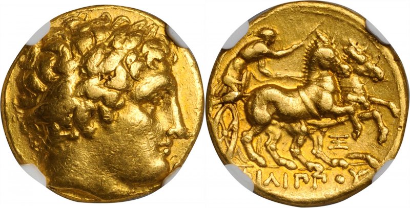 MACEDON. Kingdom of Macedon. Philip II, 359-336 B.C. AV Stater (8.52 gms), Amphi...