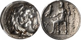 MACEDON. Kingdom of Macedon. Alexander III (the Great), 336-323 B.C. AR Tetradrachm, Antigonea Mint, ca. 305-300 B.C. NGC VF.
Pr-3192; Muller-803. Ea...