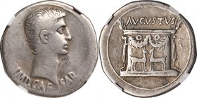 AUGUSTUS, 27 B.C.- A.D. 14. AR Cistophorus (11.63 gms), Ephesus Mint, ca. 24-20 B.C. NGC VF, Strike: 5/5 Surface: 4/5.
S-1587; RSC-33; RIC-482. Obver...