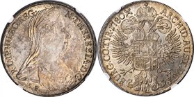 AUSTRIA. Burgau. Taler, 1780-SF. Gunzburg Mint. Maria Theresia. NGC MS-62+.
Dav-1150; KM-22. Well struck and lustrous with attractive old envelope to...