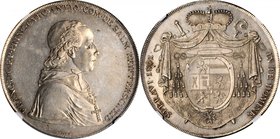 AUSTRIA. Gurk. Taler, 1801. Franz Xavier V. NGC Unc Details--Cleaned.
KM-2. An appealing example with sharp details throughout despite the light hair...