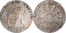 AUSTRIAN NETHERLANDS. 3 Florins, 1790. Insurrection. NGC AU-53.
Dav-1285; KM-50. A lightly toned and gently circulated example of this classic Braban...