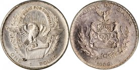 BIAFRA. Pound, 1969. PCGS MS-66 Gold Shield.
KM-6. Sharply struck with light attractive tone.
Estimate: $100.00 - $150.00