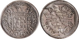 BRAZIL. 640 Reis, 1702-P. Pernambuco Mint. Pedro II. PCGS VF-30 Gold Shield.
KM-90.2; LMDB-P149; Gomes-P2.25.11. No period between the last letters o...