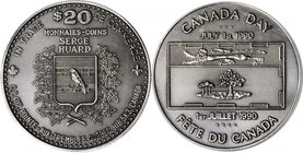 CANADA. Canada Day 20 Dollar Trade Token, 1990. PCGS PROOF-67 Gold Shield.
By Serge Huard. Bird superimposed on shield within wreath, three line insc...