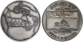CANADA. Canada Day Silver Medal, 1990. PCGS PROOF-67 Gold Shield.
By Serge Huard. Map of north America highlighting Canada; Reverse: Arms of Prince E...
