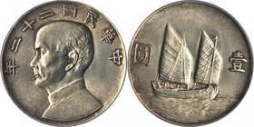 CHINA. Dollar, Year 22 (1933). PCGS Genuine--Polished, AU Details Gold Shield.
L&M-109; K-623; Y-345; WS-0145a. Lightly polished long ago now toned d...