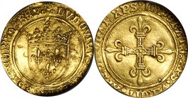 FRANCE. Ecu d'Or, ND (1461-83). Louis XI. NGC AU-50.
Fr-314; Dupl-544; Ciani-745. Nicely detailed for the grade with several minor deposits within th...
