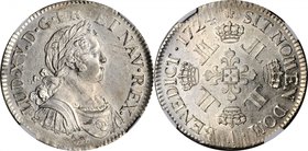FRANCE. Ecu, 1724-A. Paris Mint. Louis XV. NGC MS-62.
Dav-1329; KM-459.1; Gad-320. A bright, fully lustrous, and untoned specimen with minor adjustme...