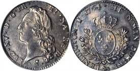 FRANCE. 24 Sols, 1764. Pau Mint. Louis XV. ANACS AU-55.
KM-530; Gad-299a. Mintmark: cow. A lovely example with a good strike and attractive rich pati...