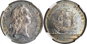 FRANCE. La Rochelle. Silver Jeton, ND (ca. 1754). Louis XV. NGC AU-58.
F-9131. An attractively toned example with very mild circulation wear.
Estima...