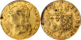 FRANCE. Louis d'Or, 1787-T. Nantes Mint. Louis XVI. PCGS Genuine--Planchet Flaw, EF Details Gold Shield.
Fr-475; KM-591.14; Gad-361. No dot, 1st sem....