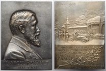 FRANCE. Marcel Renault Silver Plaque, 1903. Choice Uncirculated.
57.57 x 42.57 mm; 56.13 gms. By F. Vernon. Bust of Marcel Renault in profile right; ...