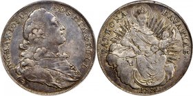 GERMANY. Bavaria. Taler, 1775. Maximilian III Josef. PCGS EF-45 Gold Shield.
Dav-1953; KM-519.1; H-307. Wholesome circulated quality with attractive ...