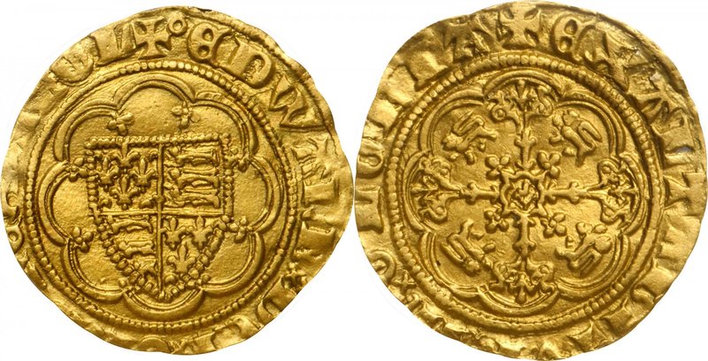 GREAT BRITAIN. 1/4 Noble, ND (1361-69). Edward III. PCGS MS-62 Gold Shield.
S-1...